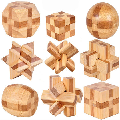 Brain Teaser Kong Ming Lock 3D Wooden